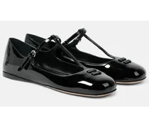 Mary-Jane-Ballerinas aus Lackleder