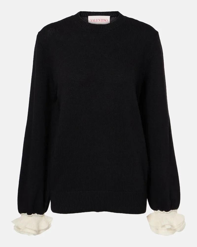 Valentino Garavani Pullover aus Schurwolle Schwarz