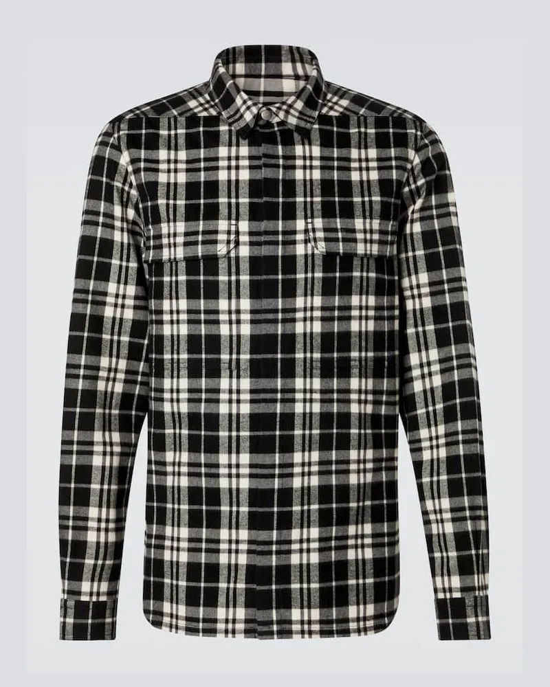 Rick Owens Hemd aus Baumwollflanell Multicolor