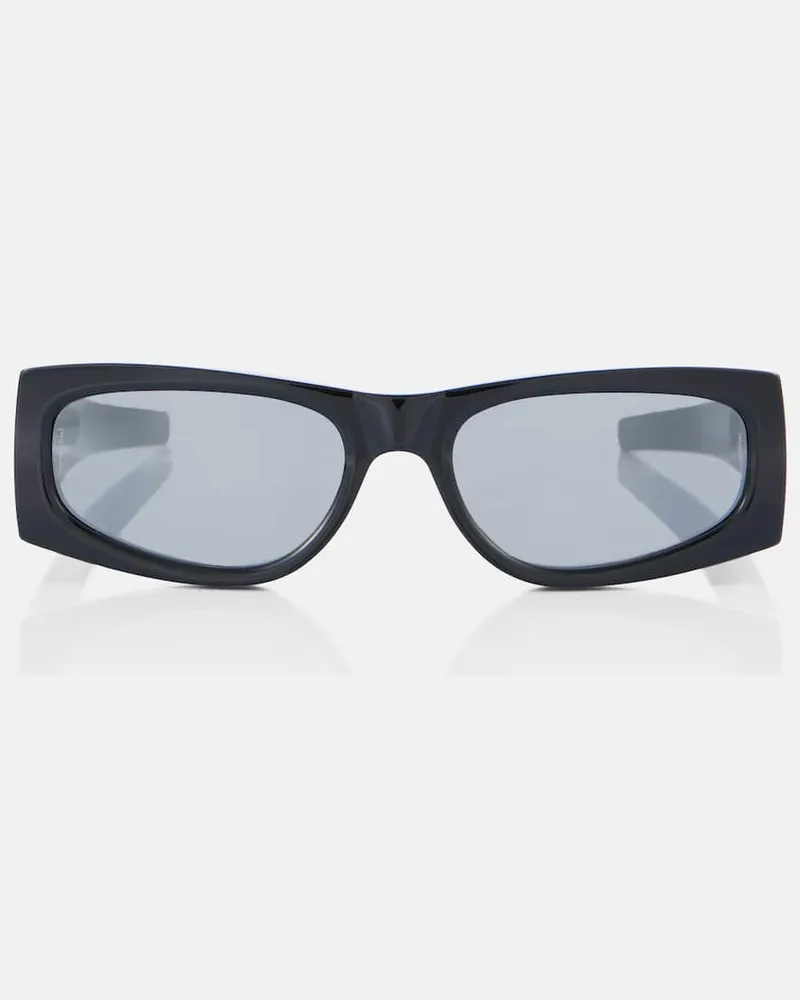 Saint Laurent Eckige Sonnenbrille Monogram Schwarz