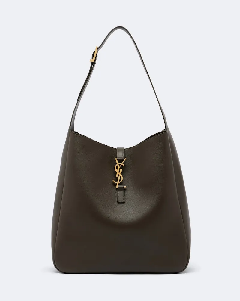 Saint Laurent Schultertasche Le 5 à 7 Supple Large aus Leder Braun