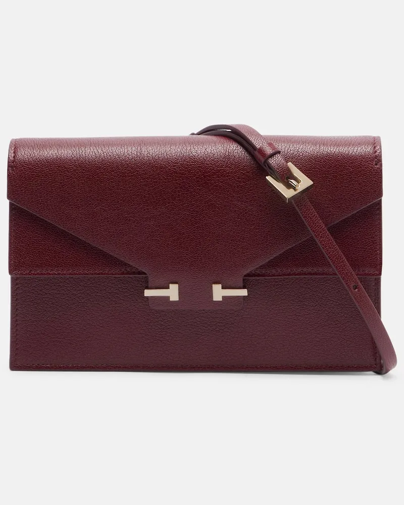 Tom Ford Schultertasche Aube Mini aus Leder Rot