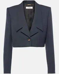 Chloé Chloe Cropped-Blazer aus Wolle Blau