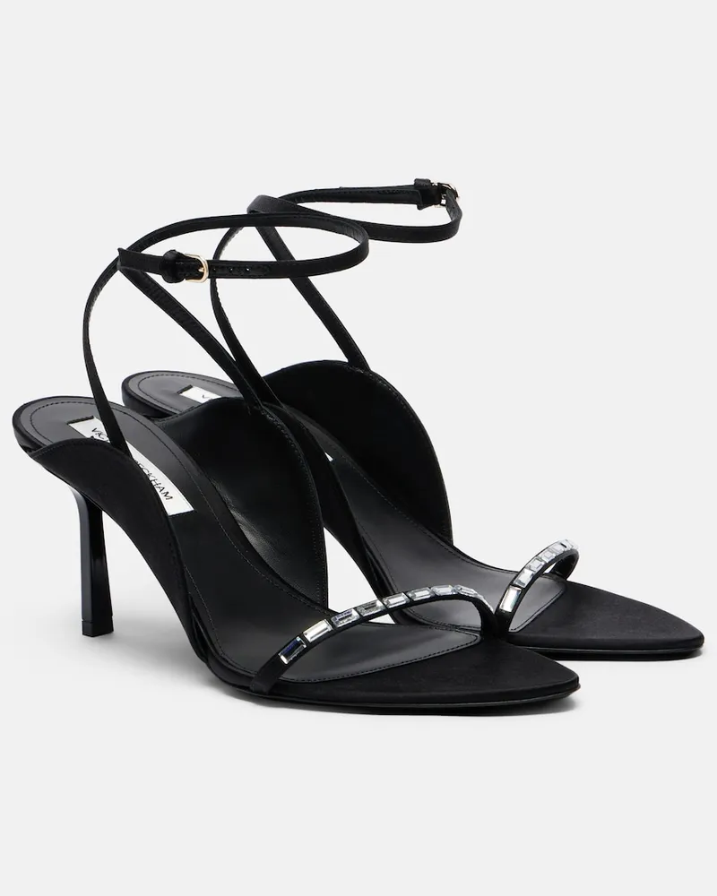 Victoria Beckham Sandalen Victoria mit Kristallen Schwarz