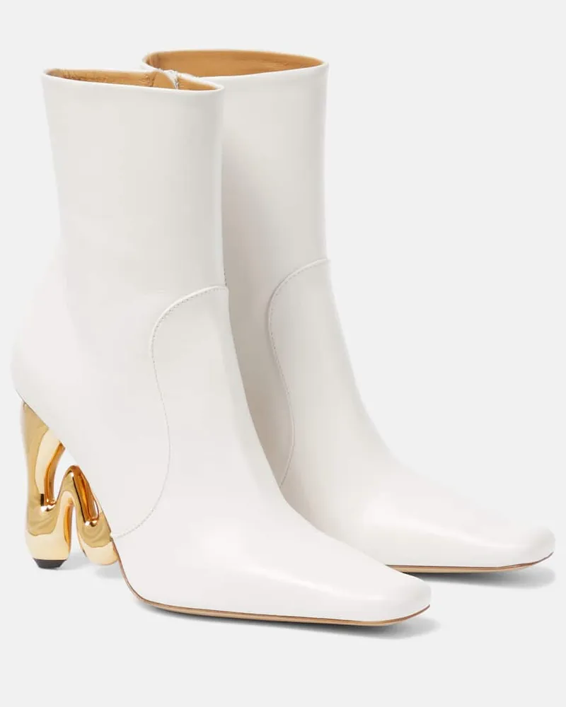 J.W.Anderson Ankle Boots Bubble aus Leder Weiß