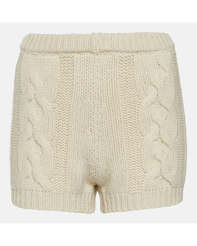Magda Butrym Shorts aus Kaschmir Nude