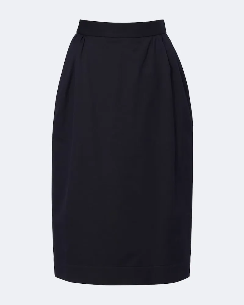 Vivienne Westwood Midirock aus einem Baumwoll- und Wollgemisch Blau
