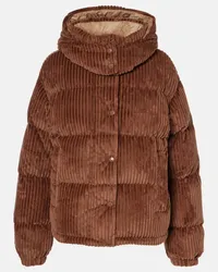 Moncler Daunenjacke Daos aus Cord Braun