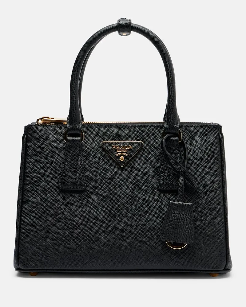 Prada Tote Bag Galleria Saffiano Small aus Leder Schwarz