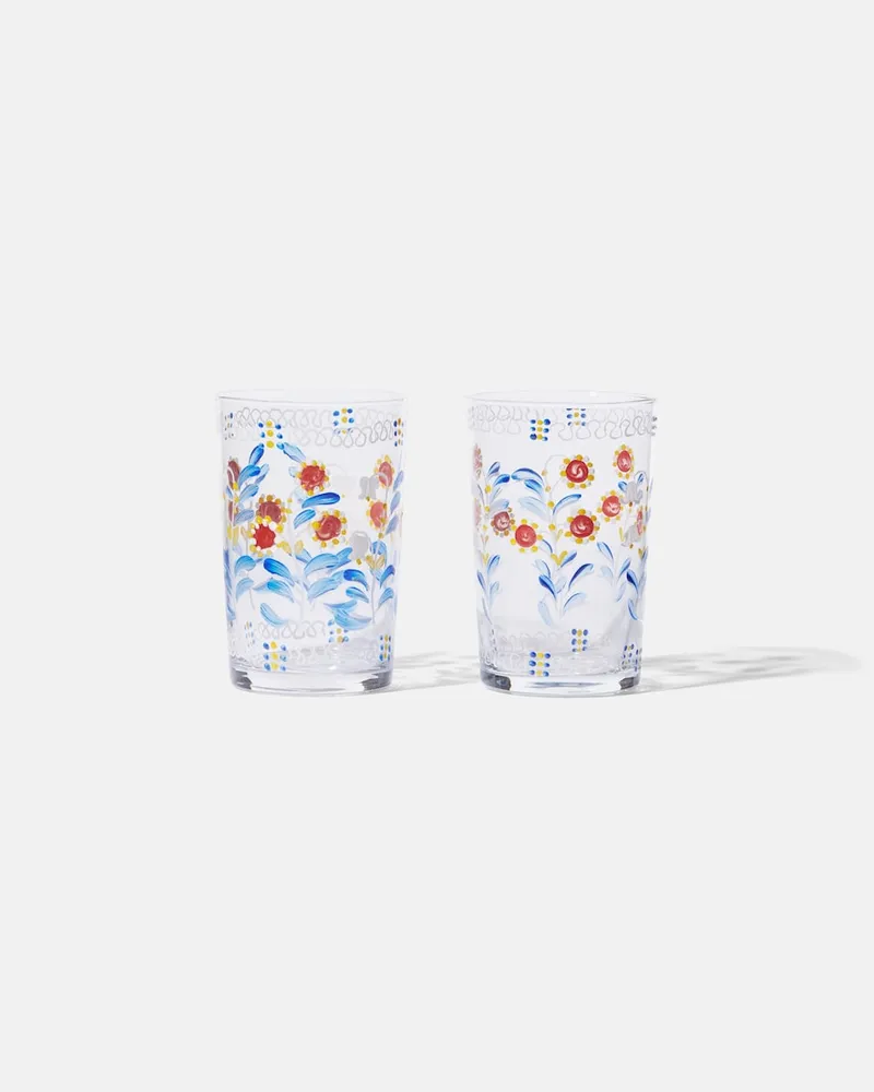 CABANA Set Marmara aus zwei Tumbler-Gläsern Multicolor