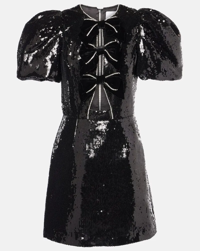 Rebecca Vallance Verziertes Minikleid Lena mit Pailletten Schwarz
