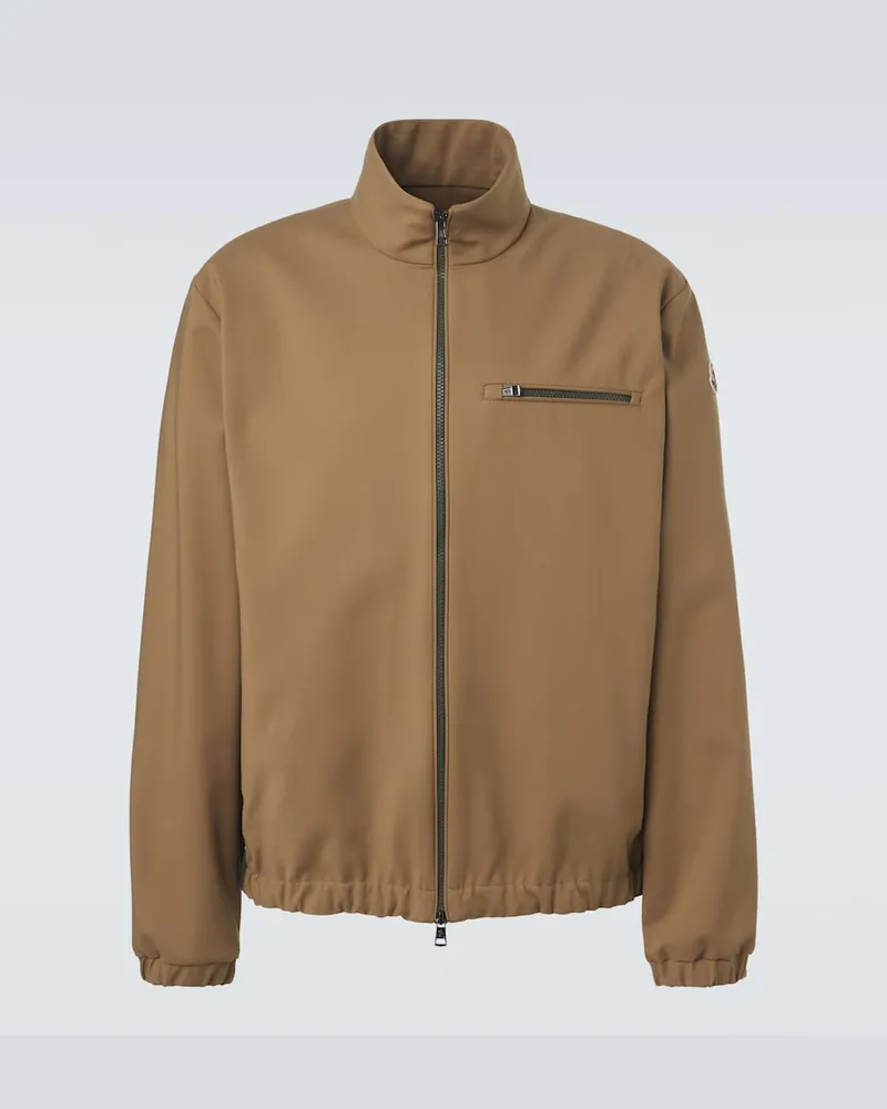 Moncler Jacke aus einem Baumwollgemisch Braun