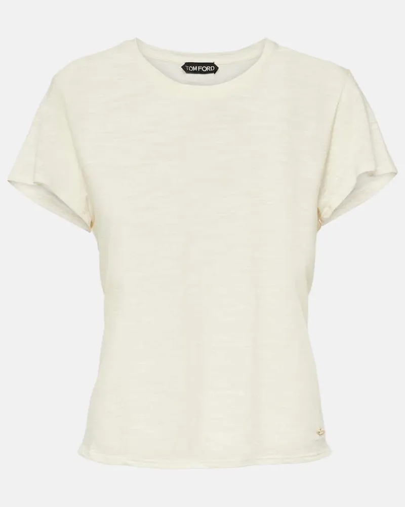 Tom Ford T-Shirt aus Baumwoll-Jersey Weiß
