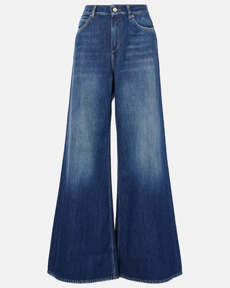 Dorothee Schumacher Flared Wide-Leg Jeans Romance Blau