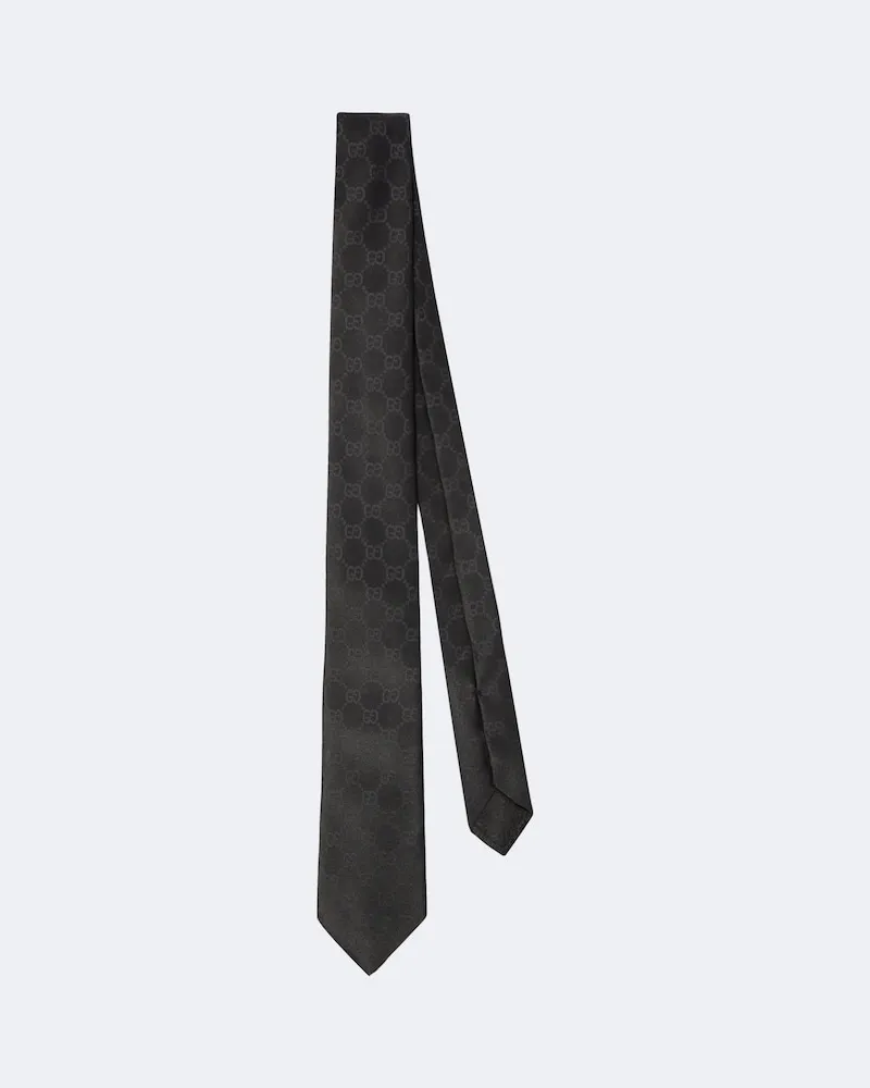 Gucci Krawatte GG aus Seiden-Jacquard Schwarz