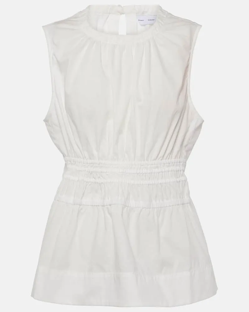 Proenza Schouler White Label Top Birdie aus Baumwollpopeline Weiß