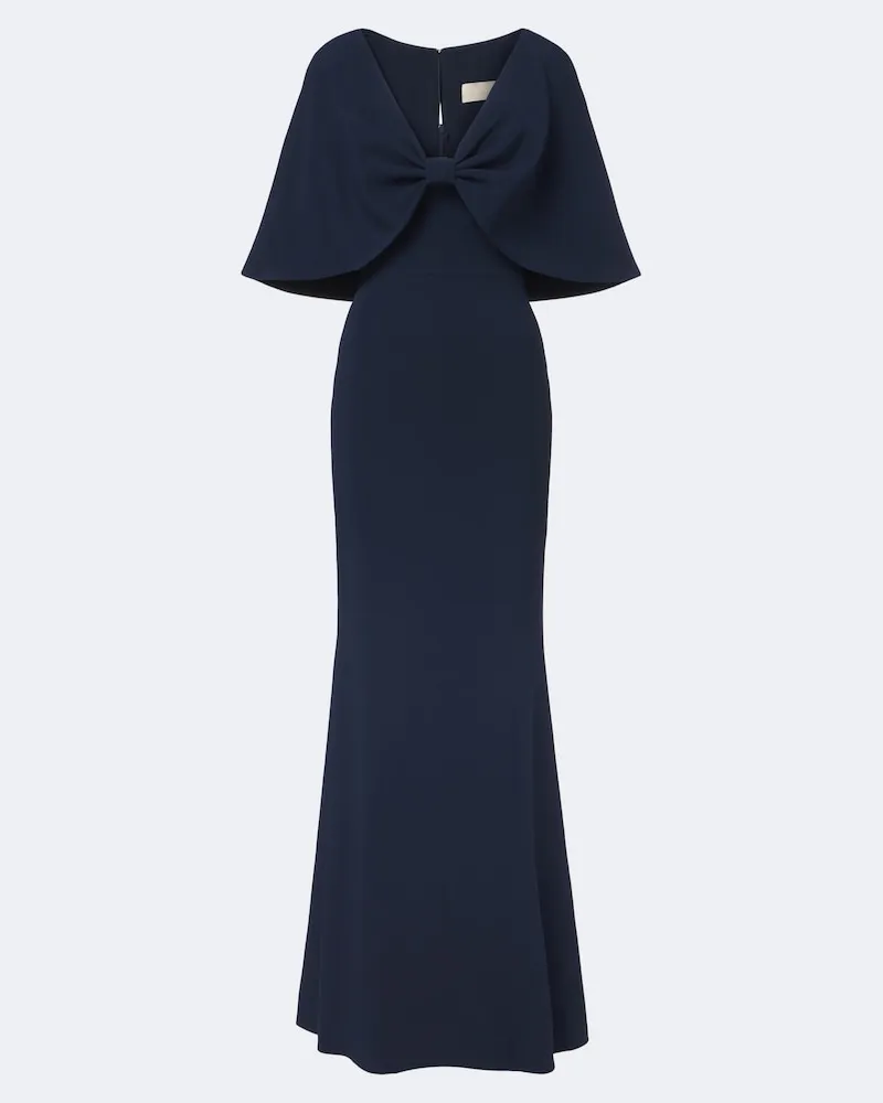 Elie Saab Robe aus Crêpe Blau