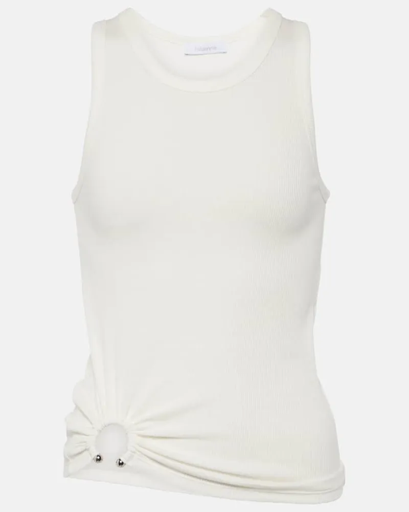 Paco Rabanne Top aus Jersey Weiß