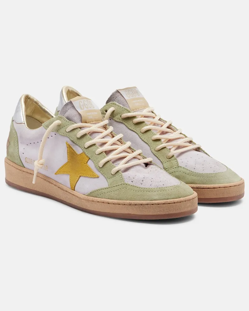 Golden Goose Sneakers Ball Star aus Veloursleder Weiß