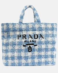 Prada Geflochtene Tote Blau