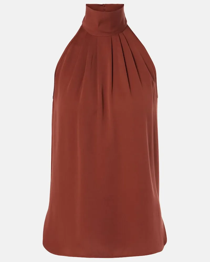 Max Mara Top Memore aus Seide Braun