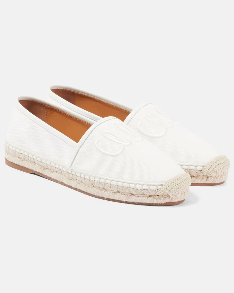 Chloé Chloé Espadrilles Isla aus Canvas Weiß