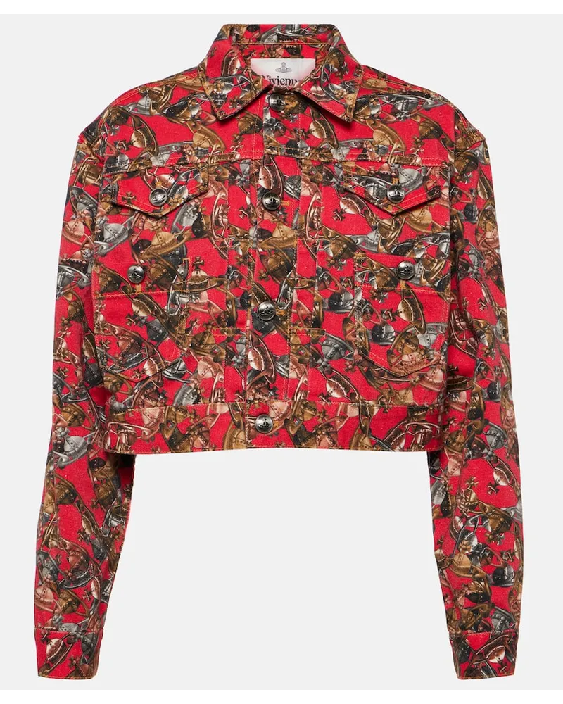 Vivienne Westwood Bedruckte Cropped-Jeansjacke Multicolor