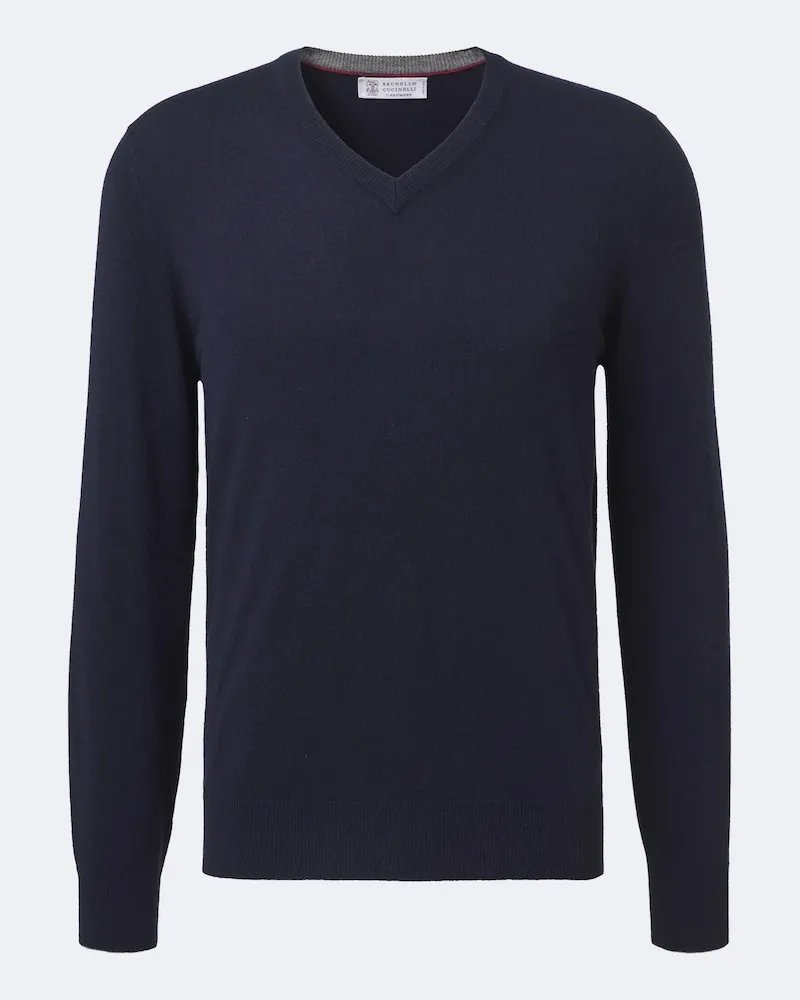 Brunello Cucinelli Pullover aus Kaschmir Blau