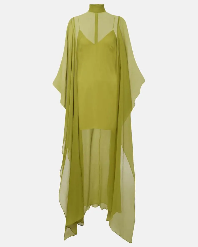 Taller Marmo Kaftan Lanzarote aus Seidenchiffon Grün