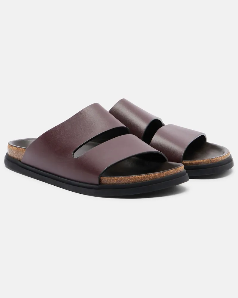 The Row Sandalen Band aus Leder Burgunderrot