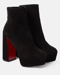 Christian Louboutin Ankle Boots Movida 130 aus Veloursleder Schwarz