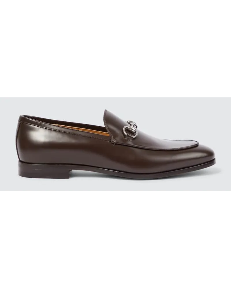 Gucci Loafers Horsebit aus Leder Braun