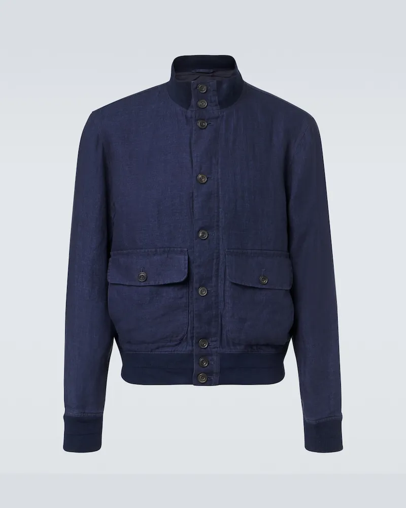 Ralph Lauren Jacke aus Leinen Blau