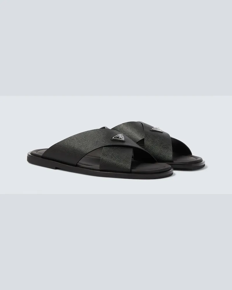 Prada Sandalen aus Leder Schwarz