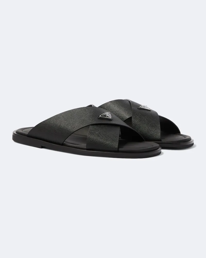 Prada Sandalen aus Leder Schwarz