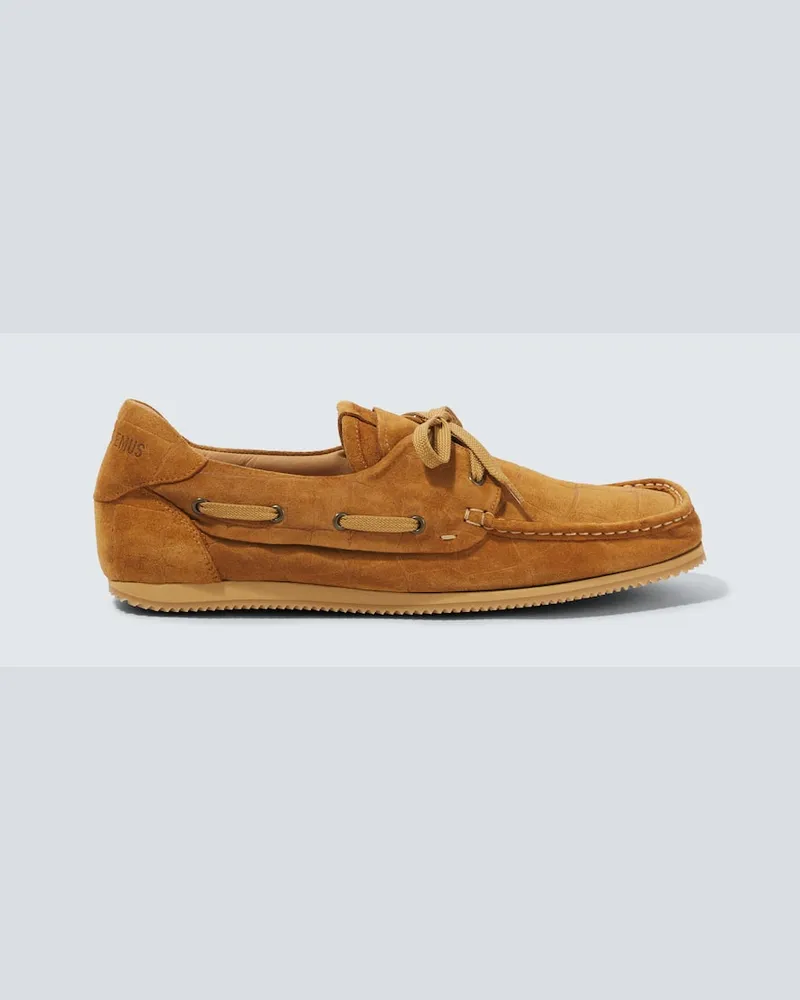 Jacquemus Segelschuhe Batto aus Veloursleder Beige