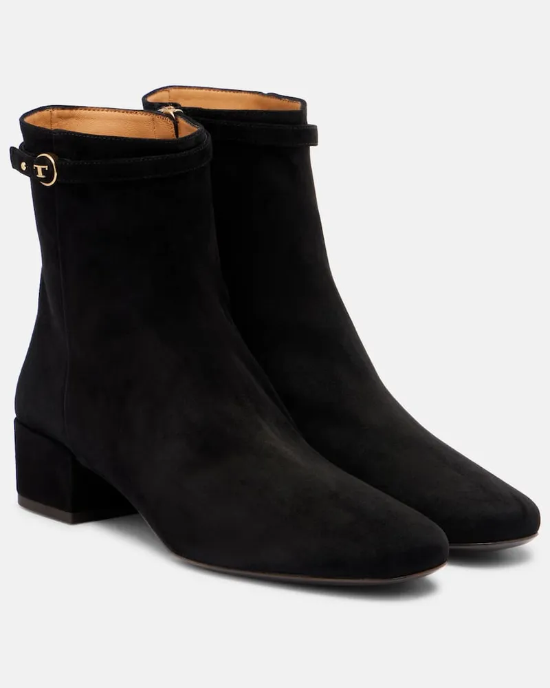 TOD'S Ankle Boots aus Veloursleder Schwarz