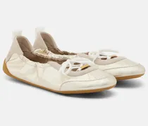 Chloé Ballerinas Chloé Kick aus Metallic-Leder