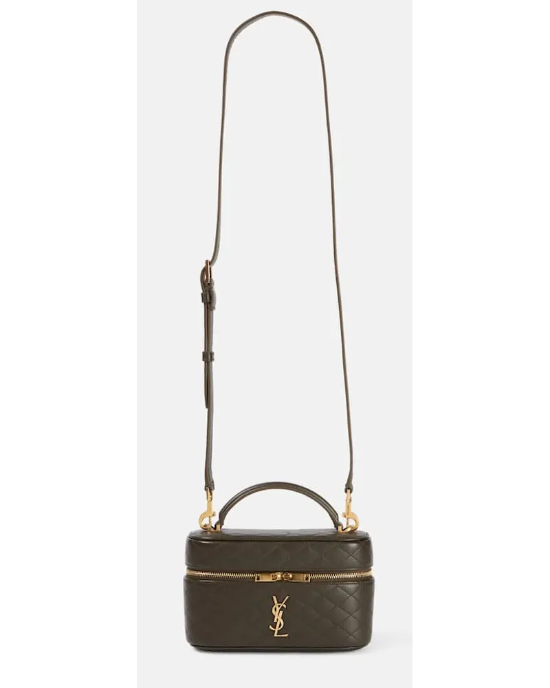 Saint Laurent Schultertasche Gaby Mini aus Leder Braun