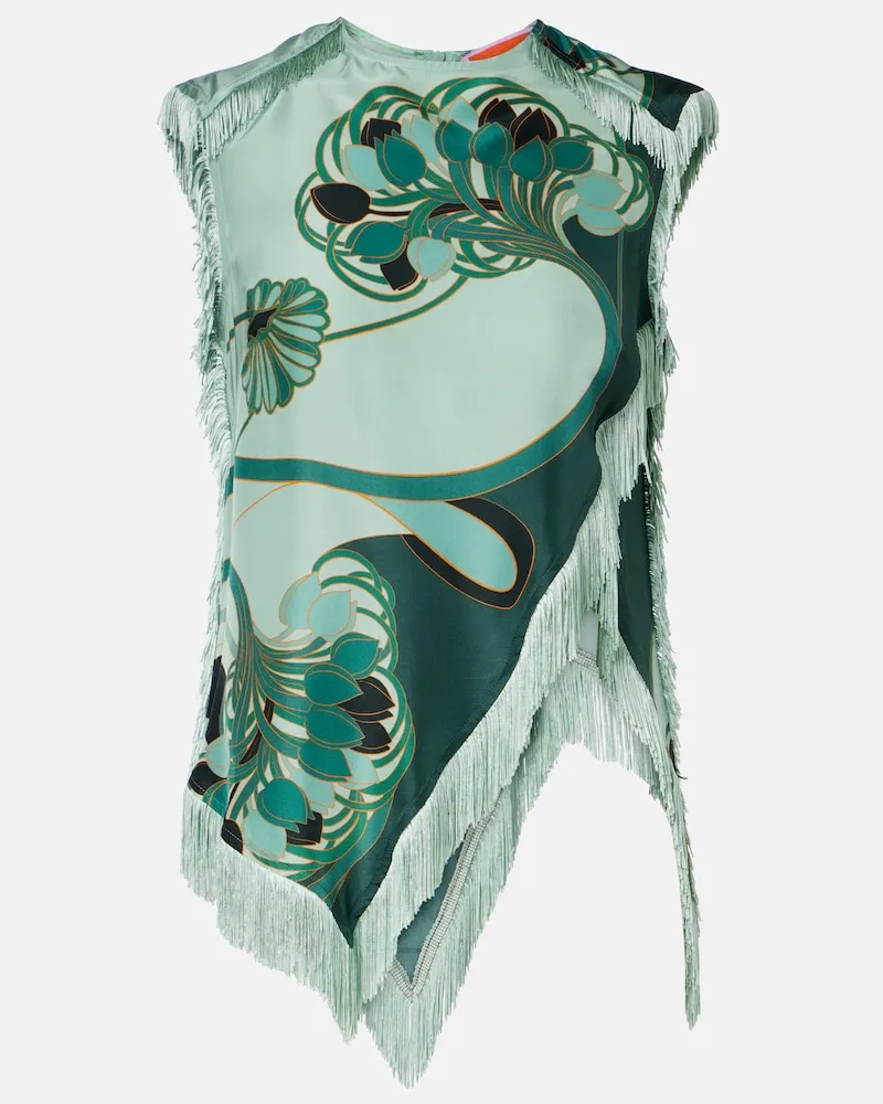 La DoubleJ Top Scarf aus Seiden-Voile Grün