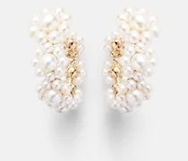 Ohrringe Jardin Boucle aus 14kt Gelbgold mit Süßwasserperlen