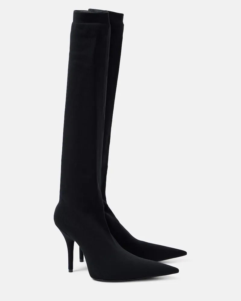 Balenciaga Overknee-Stiefel Avenue 110 Schwarz