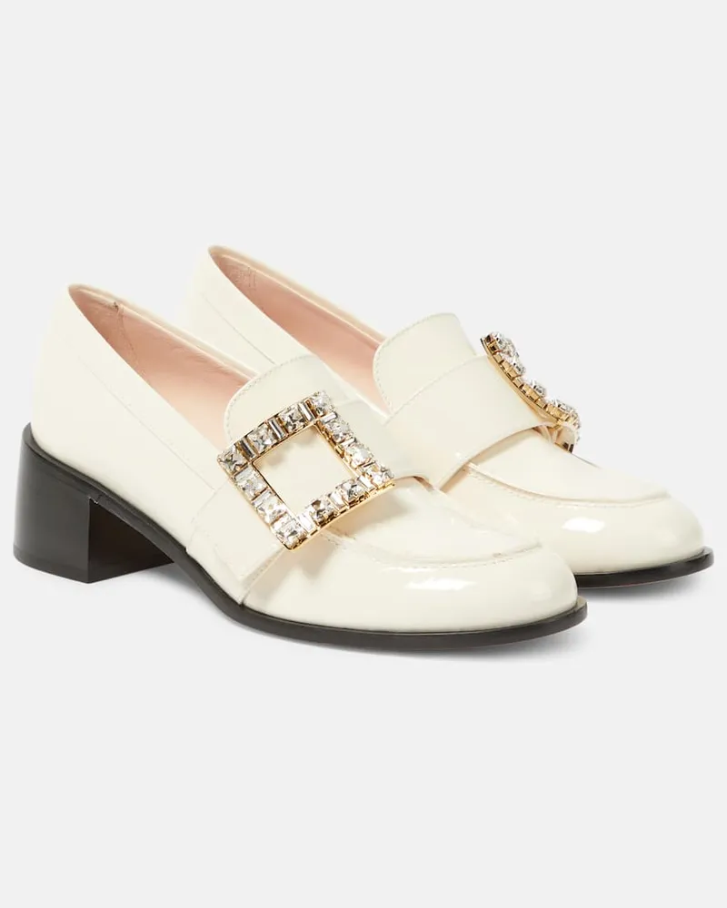 Roger Vivier Loafer-Pumps Viv' Rangers aus Lackleder Weiß