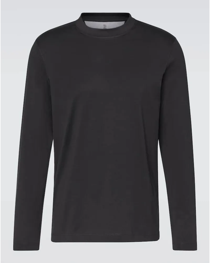 Brunello Cucinelli Pullover aus Baumwolle Schwarz