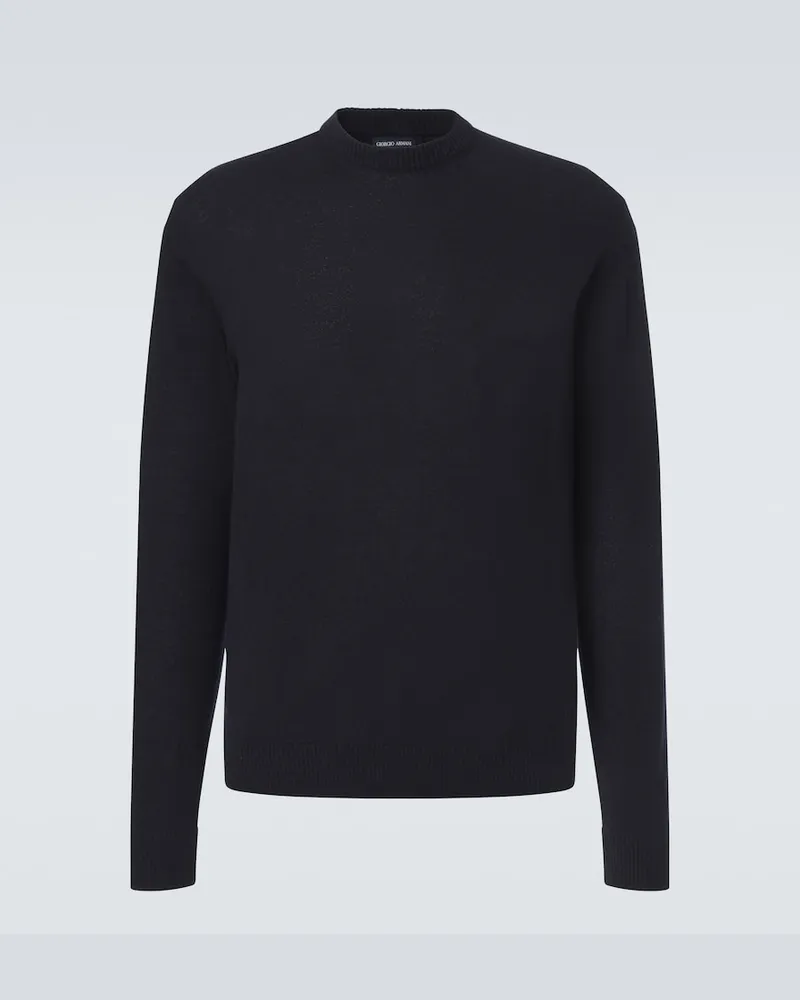 Giorgio Armani X Alanui Polohemd aus einem Kaschmirgemisch Blau