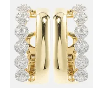 Clip-Ohrringe Golden Strada aus 18kt Gelbgold mit Diamanten