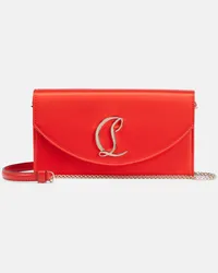 Christian Louboutin Clutch Loubi54 Small aus Satin Rot