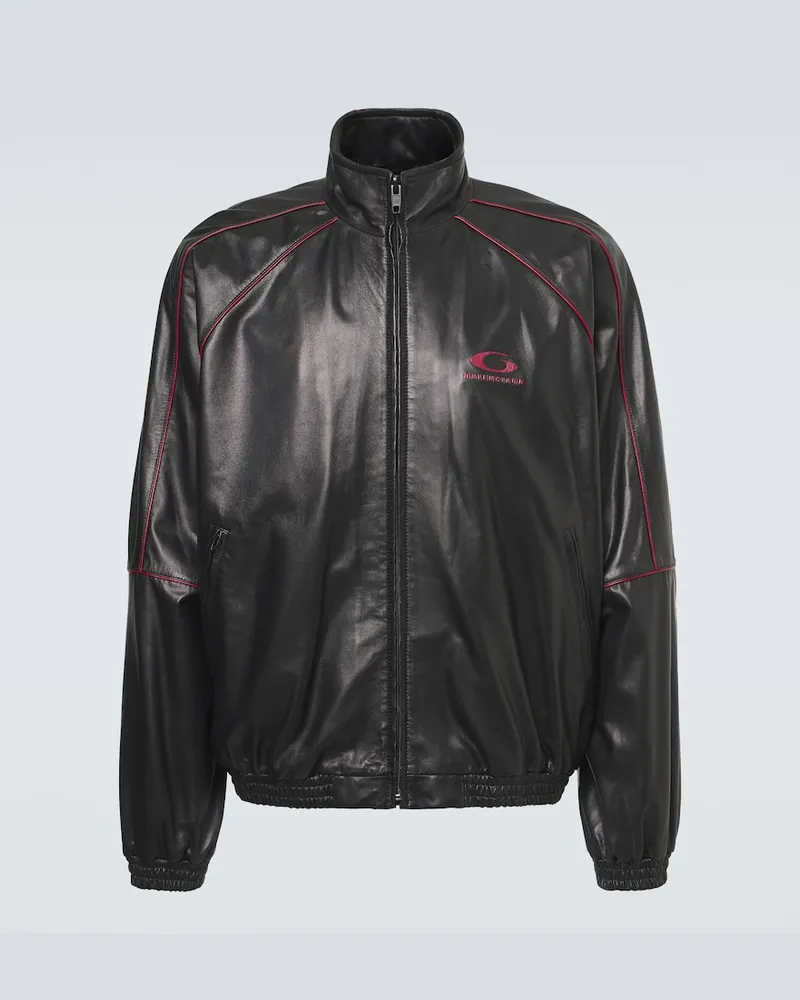 Balenciaga Lederjacke Schwarz