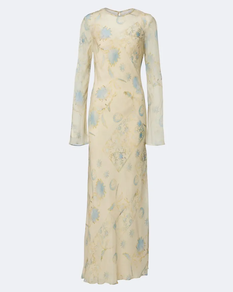SIR Bedrucktes Maxikleid Cecile Gelb