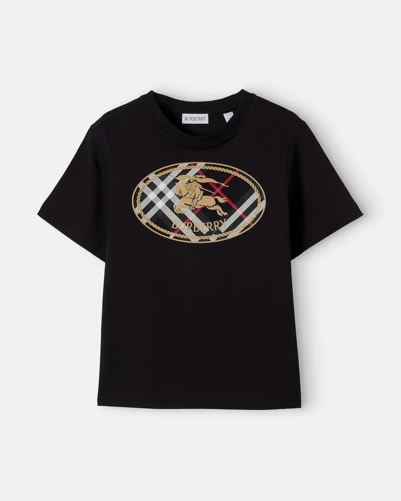 Burberry T-Shirt EKD aus Baumwoll-Jersey Schwarz
